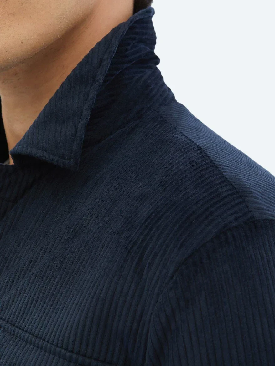 Navy Blue Overshirt - 5
