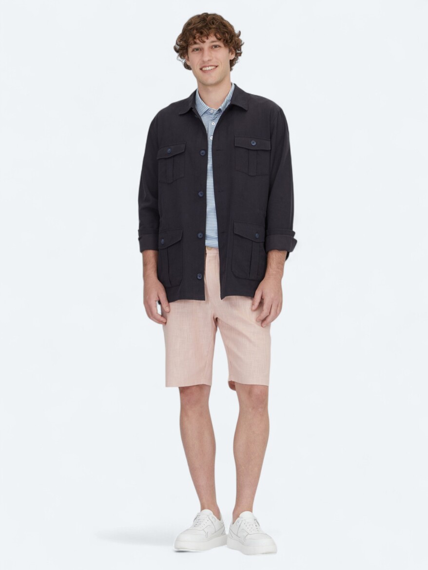 Navy Blue Overshirt - KİP