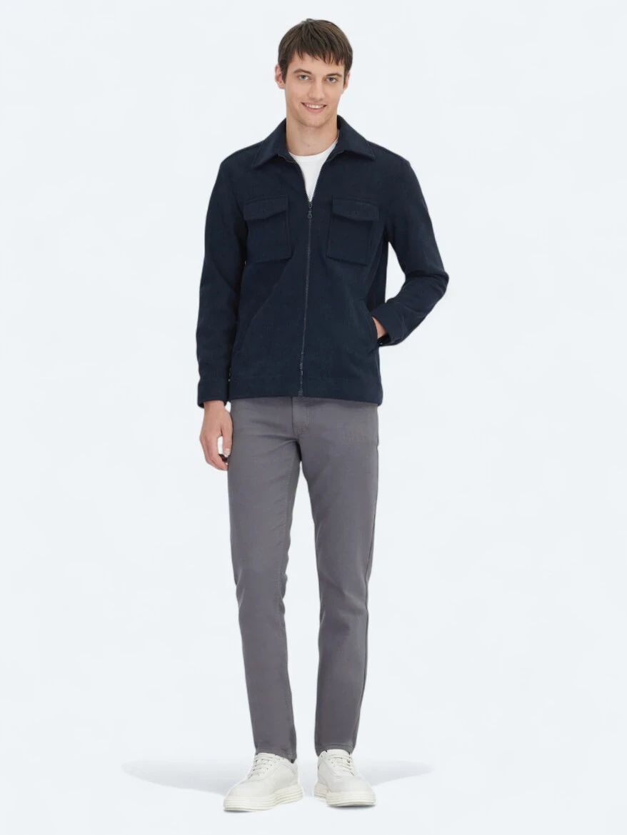 Navy Blue Overshirt - 2