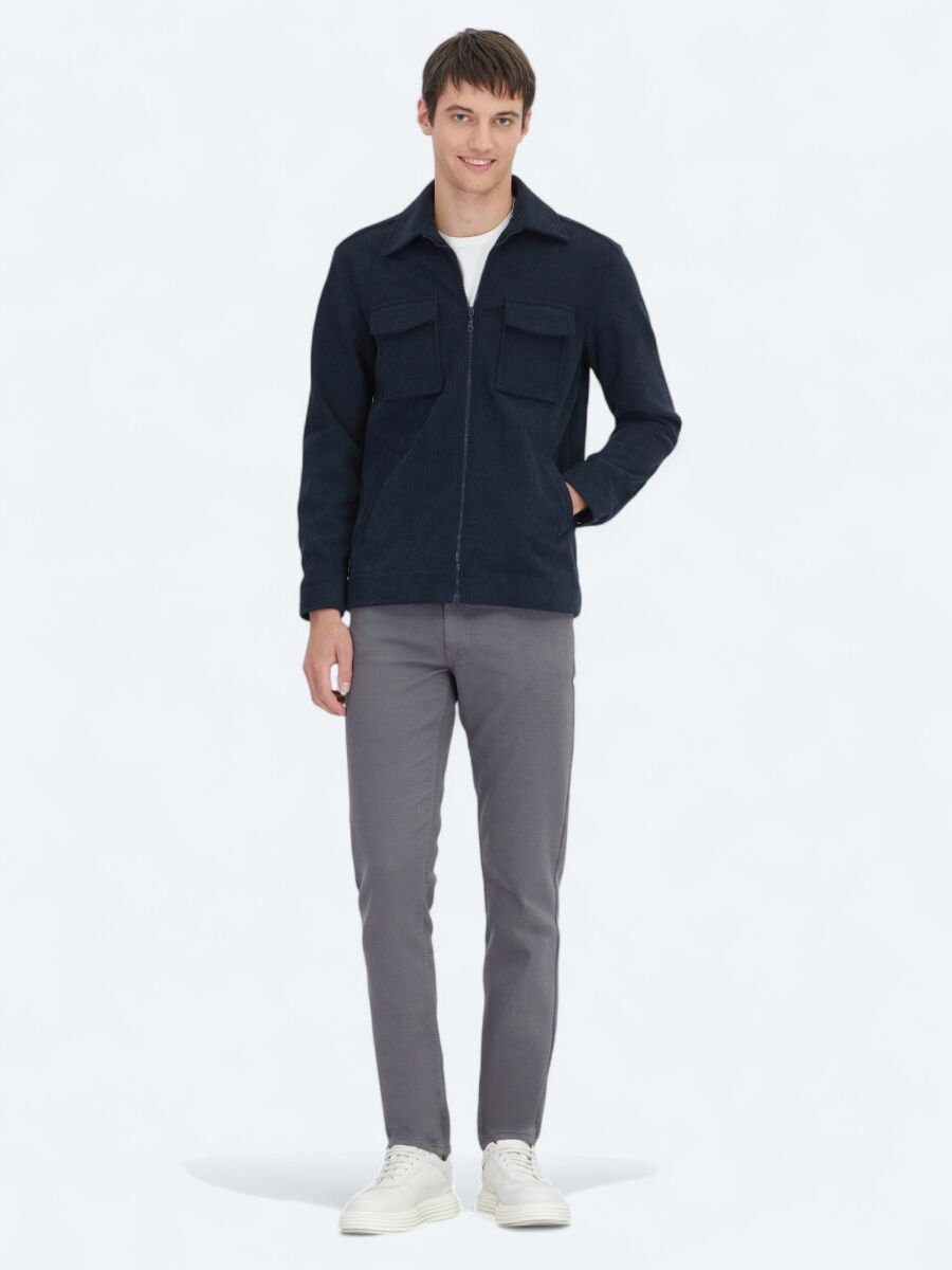 Navy Blue Overshirt - 2