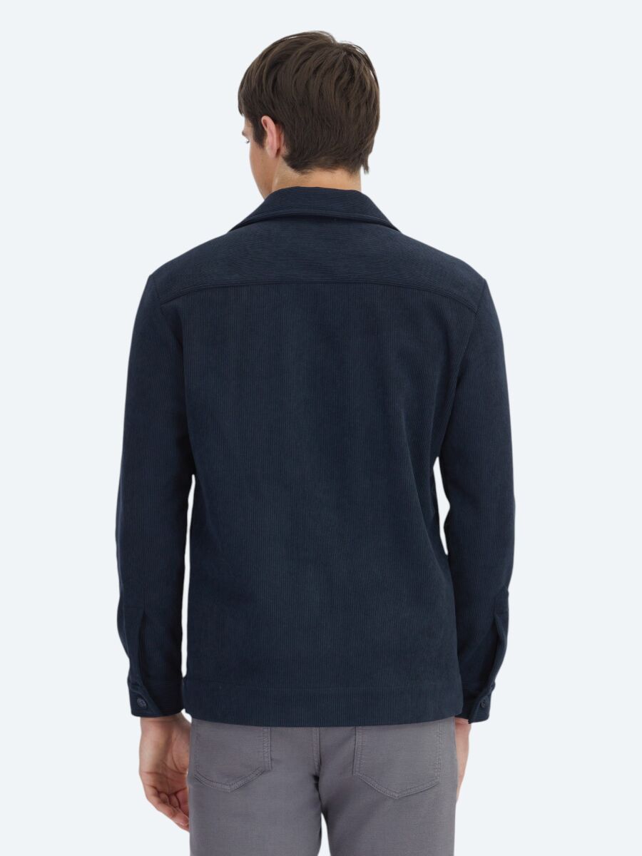 Navy Blue Overshirt - 5