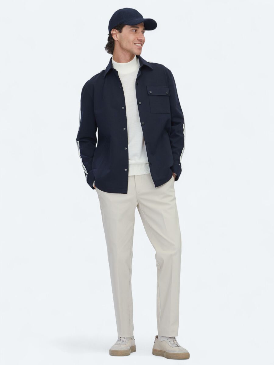 Navy Blue Overshirt - 3