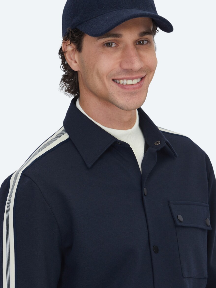 Navy Blue Overshirt - 6