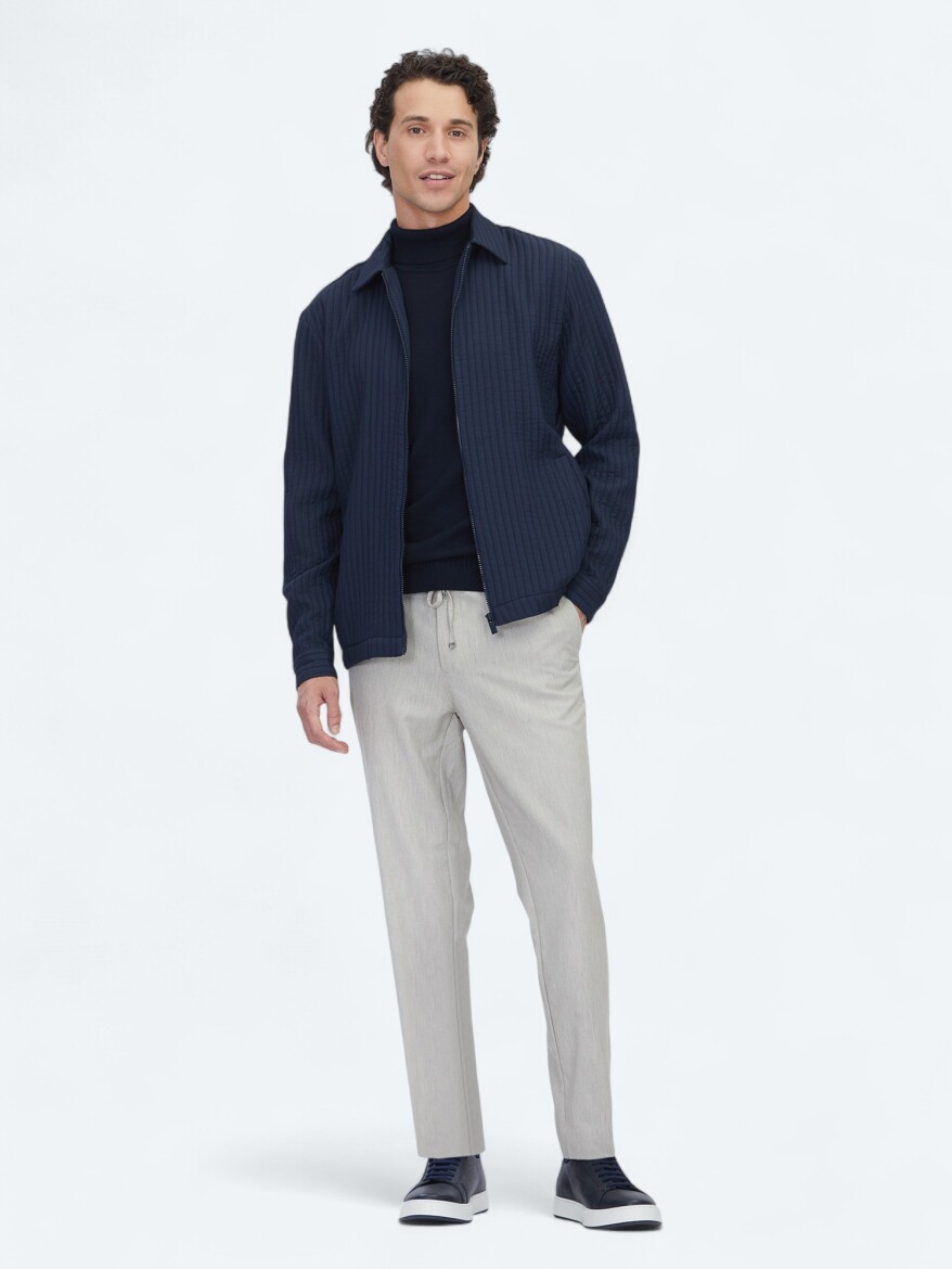 Navy Blue Overshirt - KİP