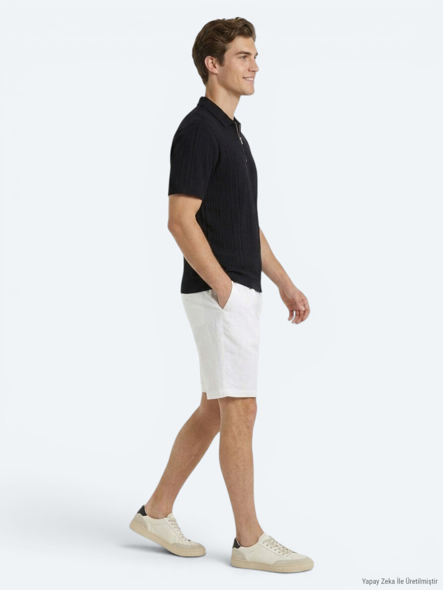Navy Blue Plain 100% Cotton T-Shirt - 2
