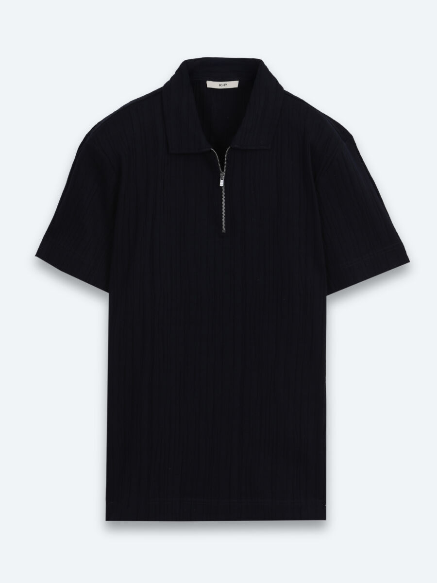 Navy Blue Plain 100% Cotton T-Shirt - 5