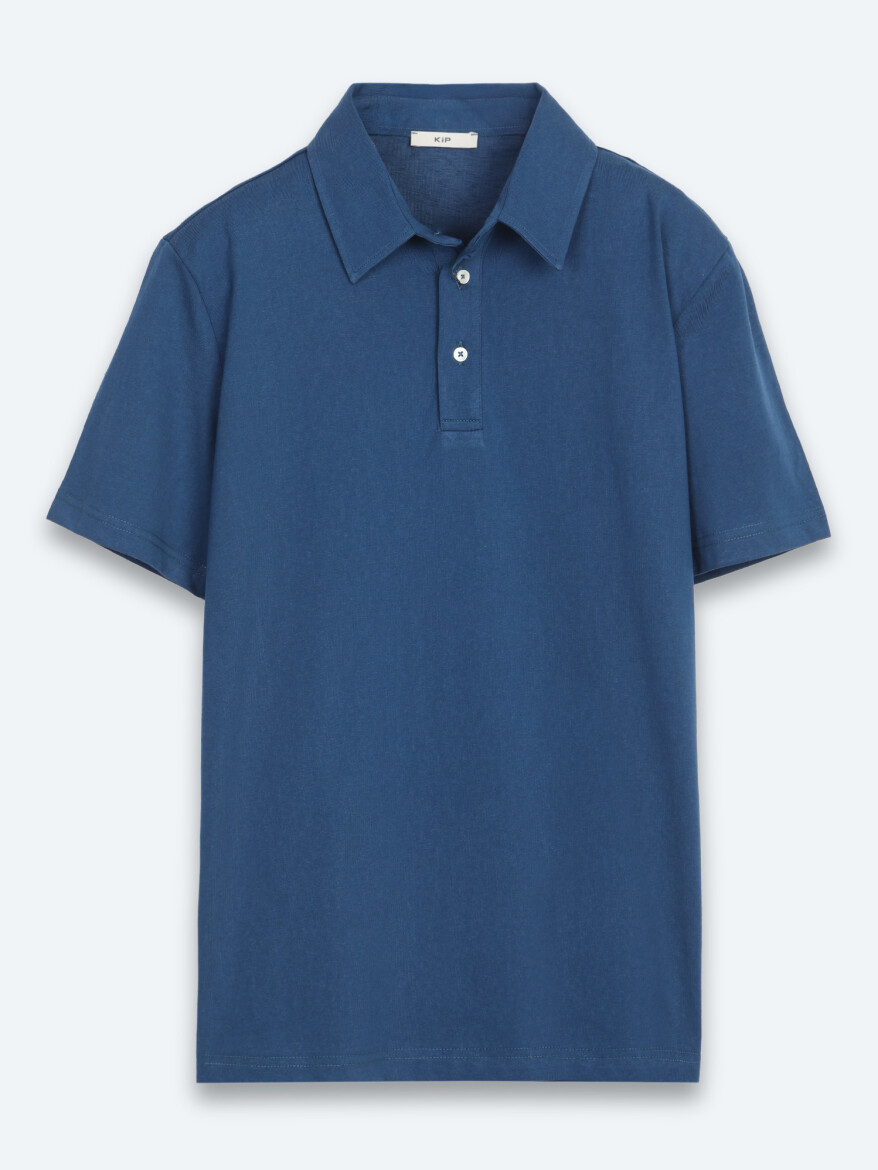 Navy Blue Plain Cotton Blended T-Shirt - 6