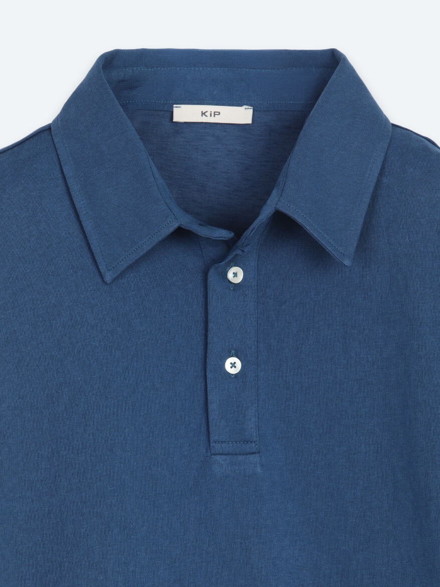 Navy Blue Plain Cotton Blended T-Shirt - 8