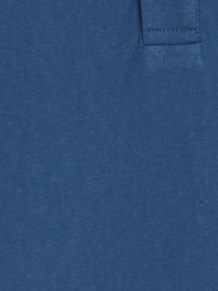 Navy Blue Plain Cotton Blended T-Shirt - 9