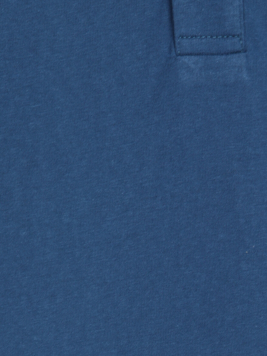 Navy Blue Plain Cotton Blended T-Shirt - 9