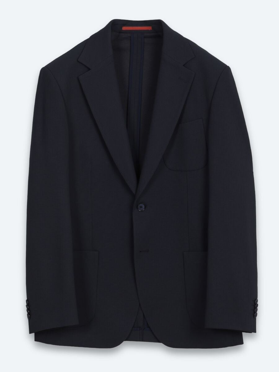 Navy Blue Micro Modern Fit Suit - 6