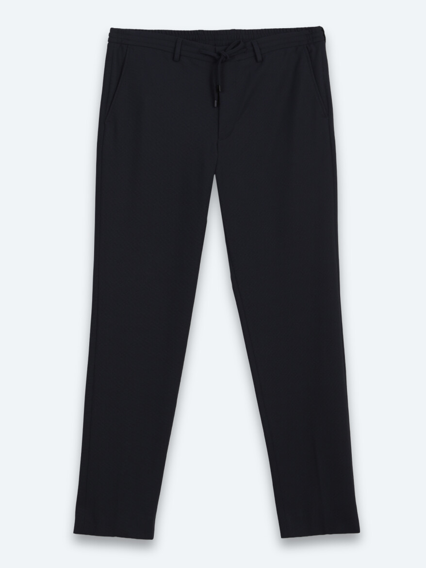 Navy Blue Micro Modern Fit Suit - 8