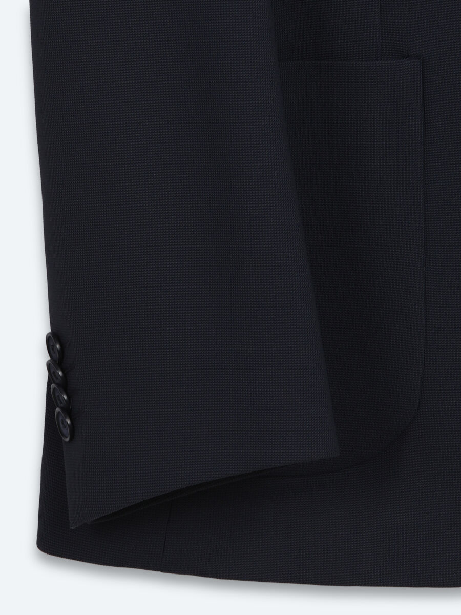 Navy Blue Micro Modern Fit Suit - 10