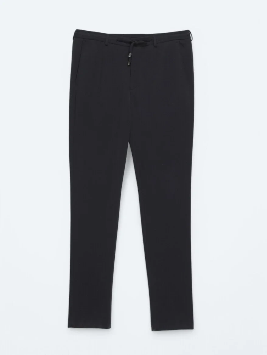 Navy Blue Plain Modern Fit Suit - 2