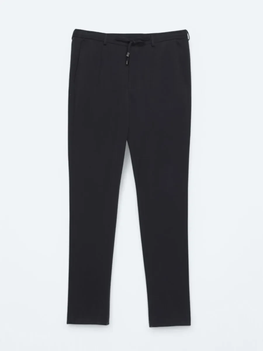 Navy Blue Plain Modern Fit Suit - 2