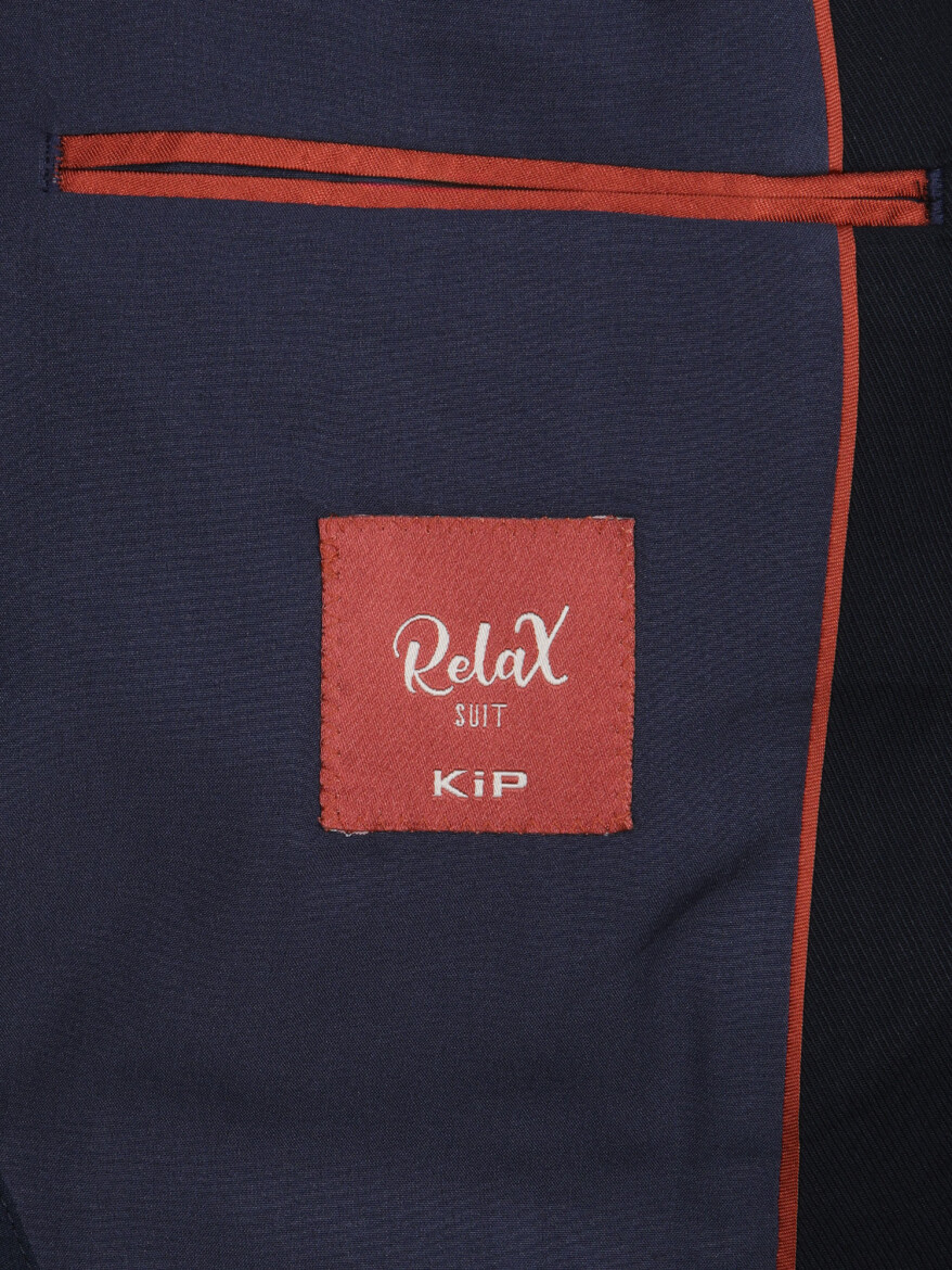 Navy Blue Plain Modern Fit Suit - 10
