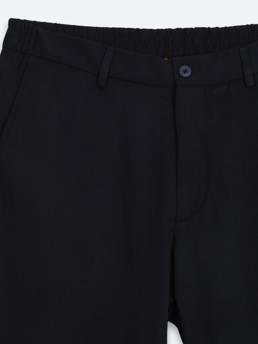 Navy Blue Plain Modern Fit Suit - 11