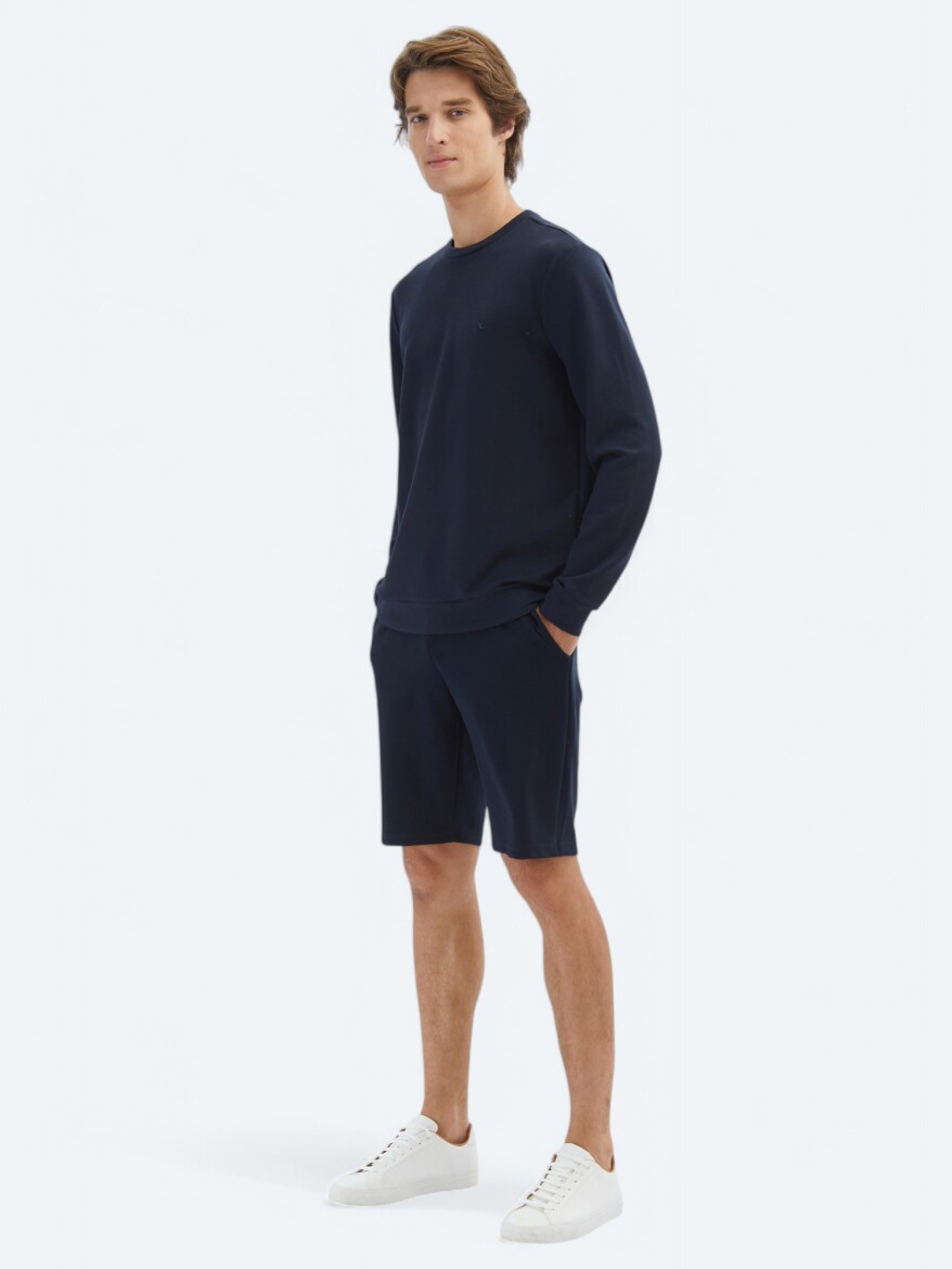 Navy Blue Plain Sweatshirt 