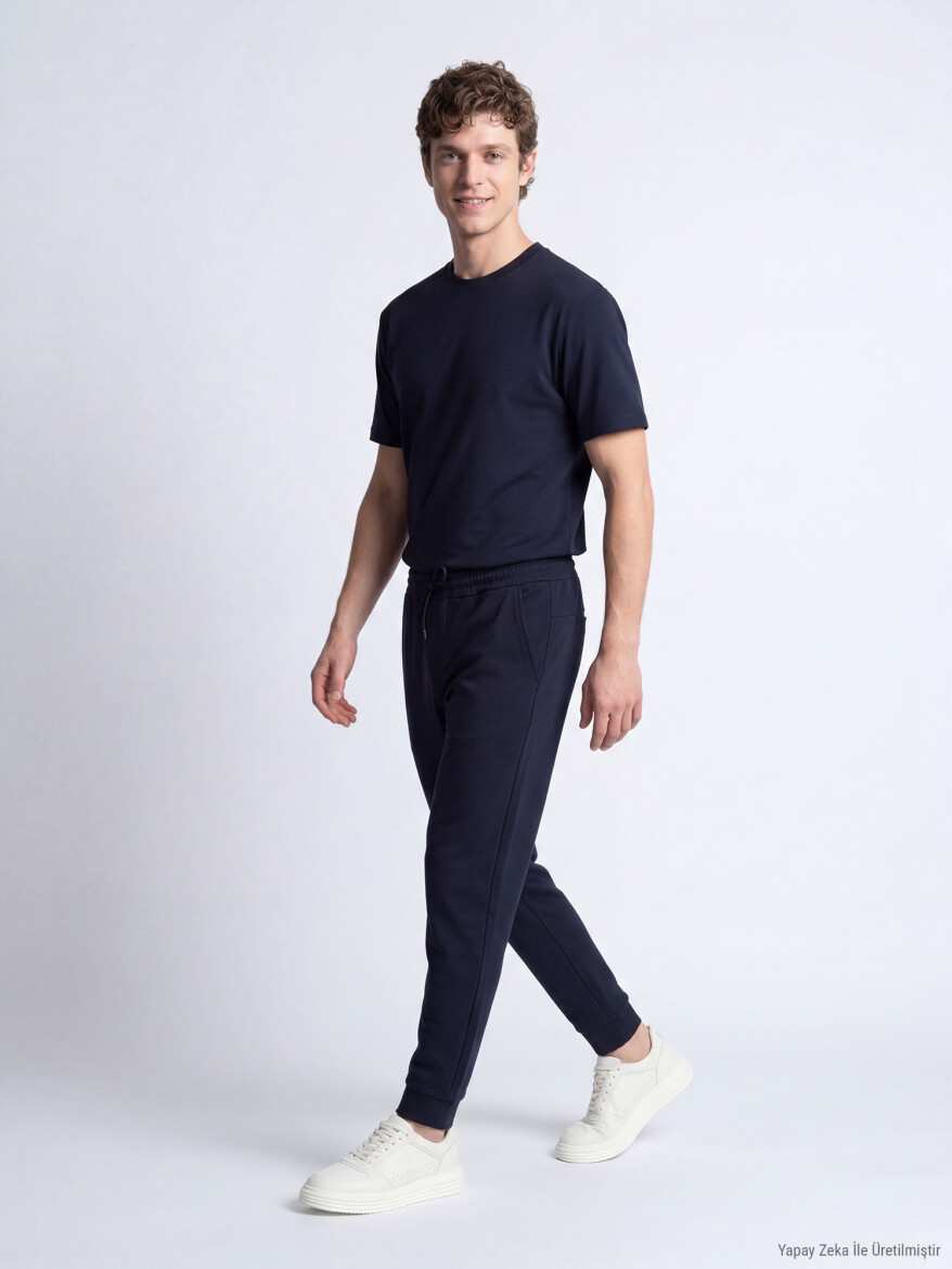 Navy Blue Plain T-Shirt - 2
