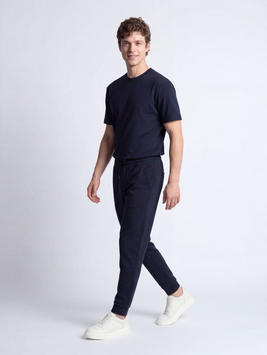 Navy Blue Plain T-Shirt - 2