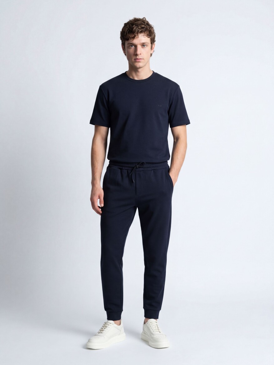 Navy Blue Plain T-Shirt - 5