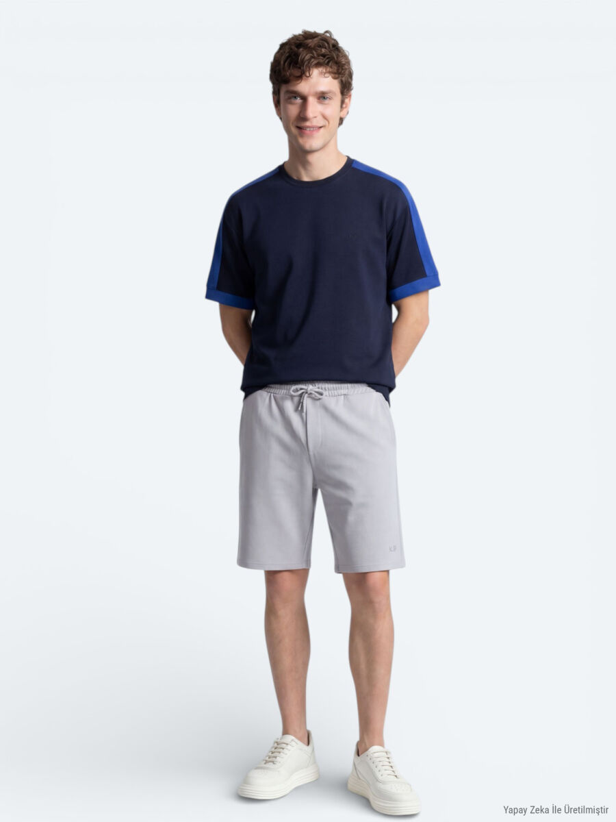 Navy Blue Plain T-Shirt - 5