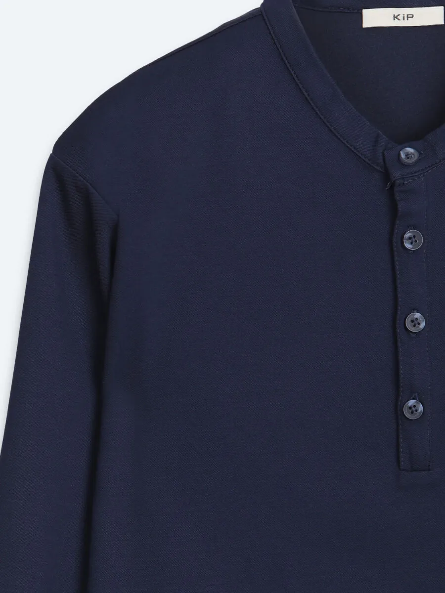 Navy Blue Plain T-Shirt - 8