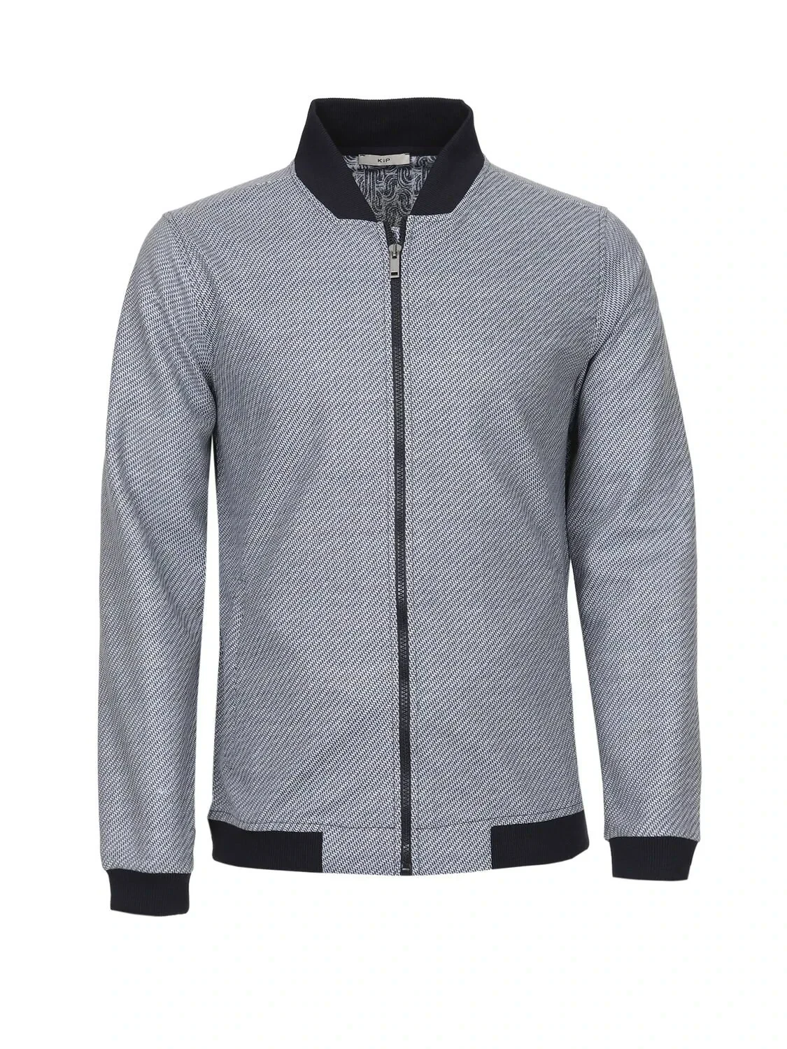 Navy Blue Regular Fit Casual Knitting Coat - 6