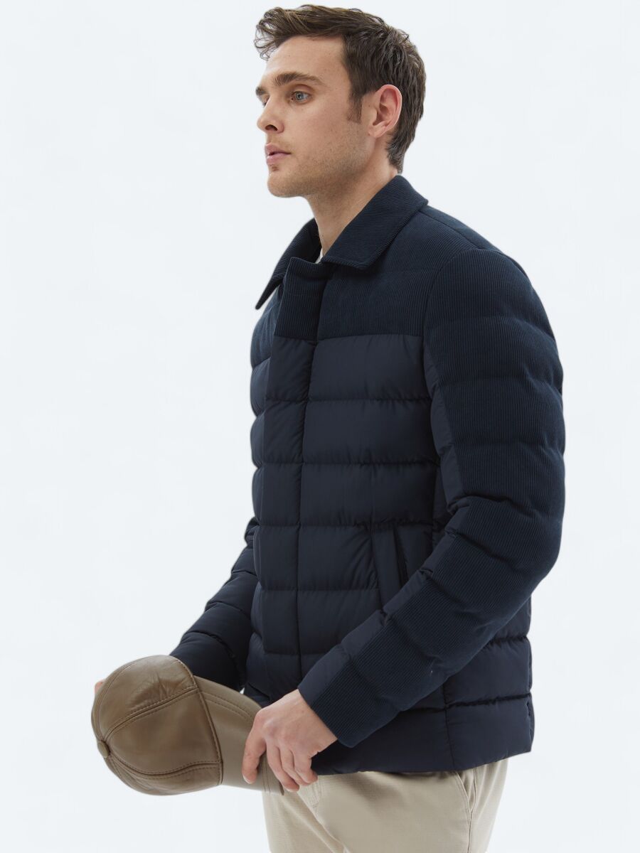 Navy Blue Regular Fit Lightweight Jacket - 1