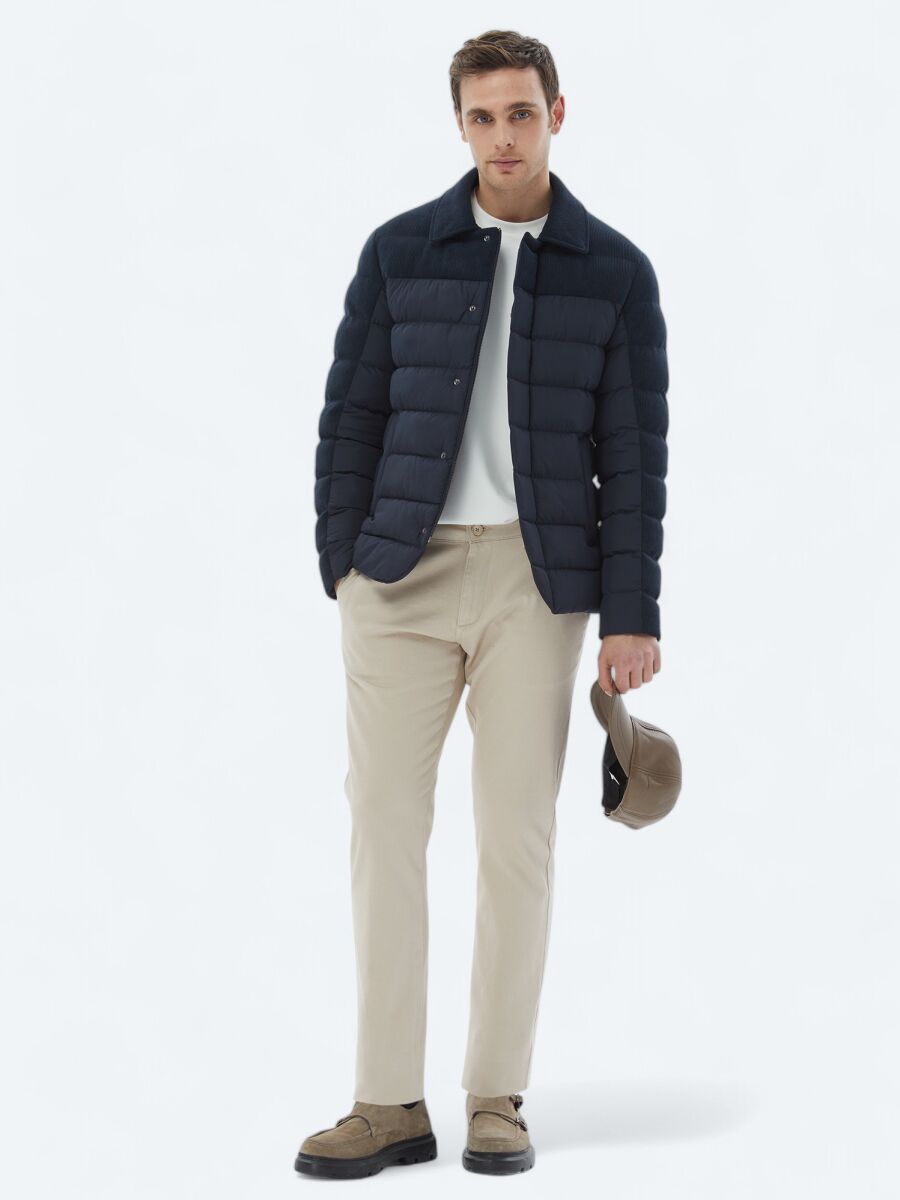 Navy Blue Regular Fit Lightweight Jacket - 2