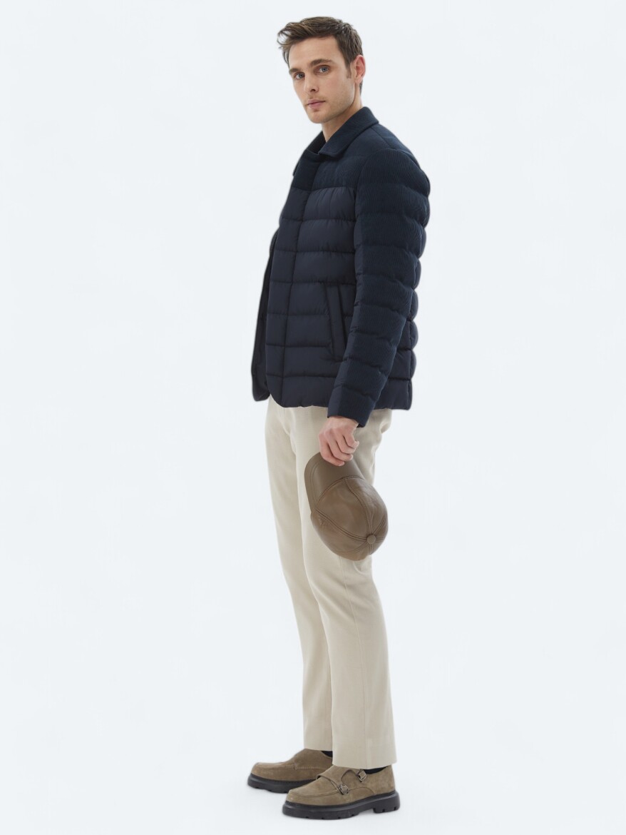 Navy Blue Regular Fit Lightweight Jacket - 3