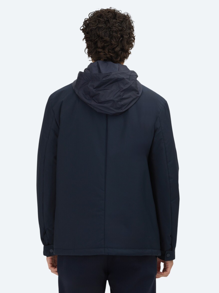Navy Blue Regular Fit Lightweight Jacket - 5