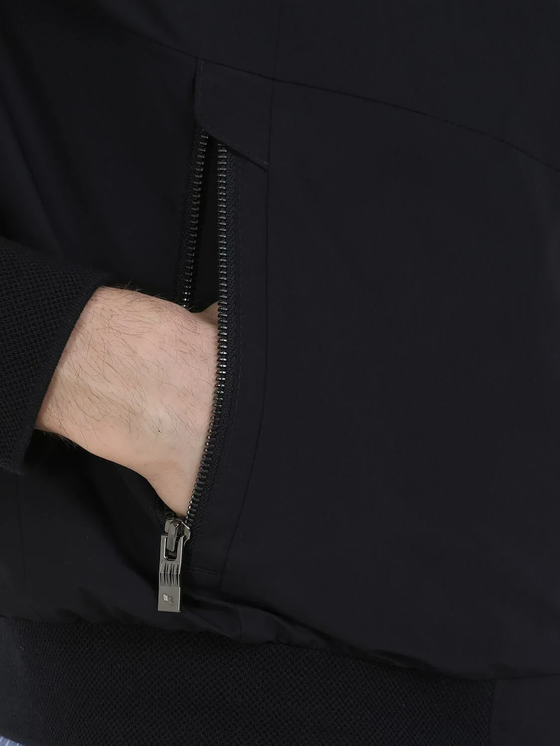 Navy Blue Regular Fit Turtleneck Casual Weaving Coat - 4