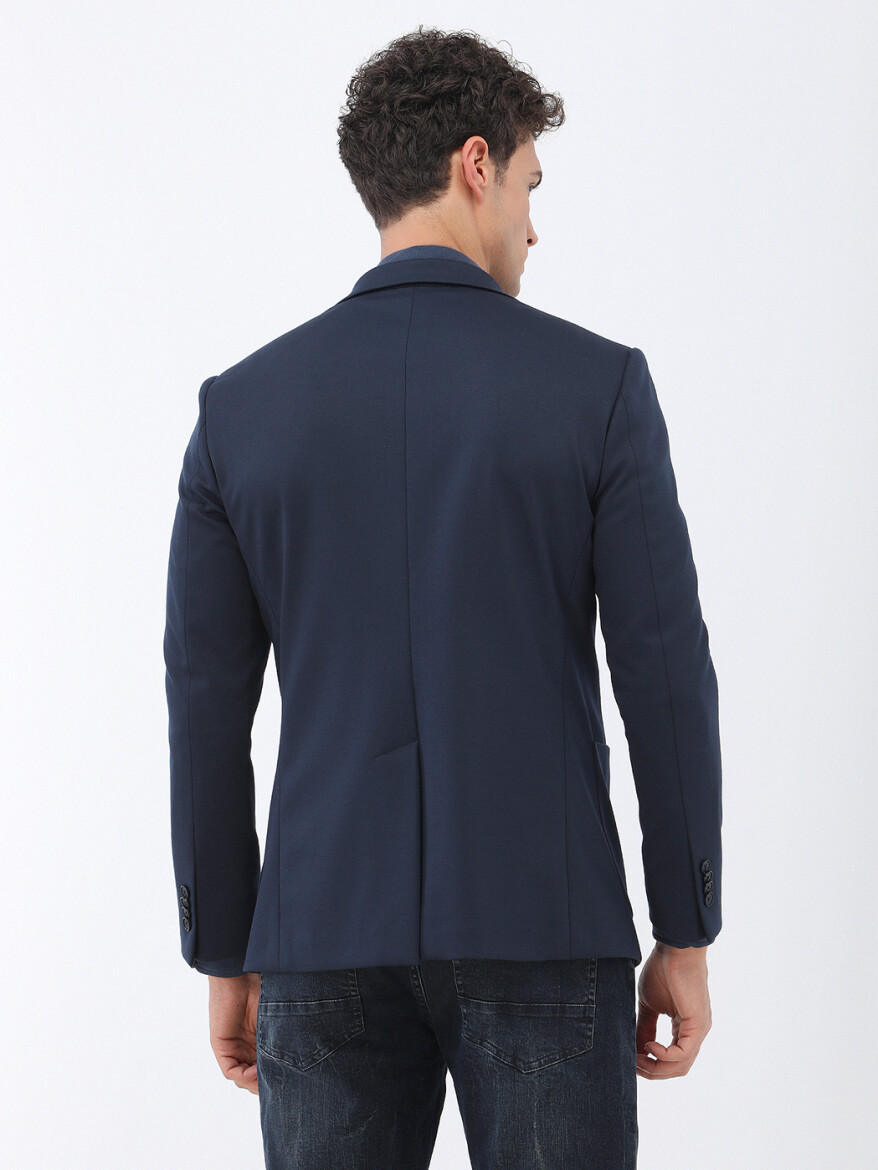 Navy Blue Slim Fit Suit - 3