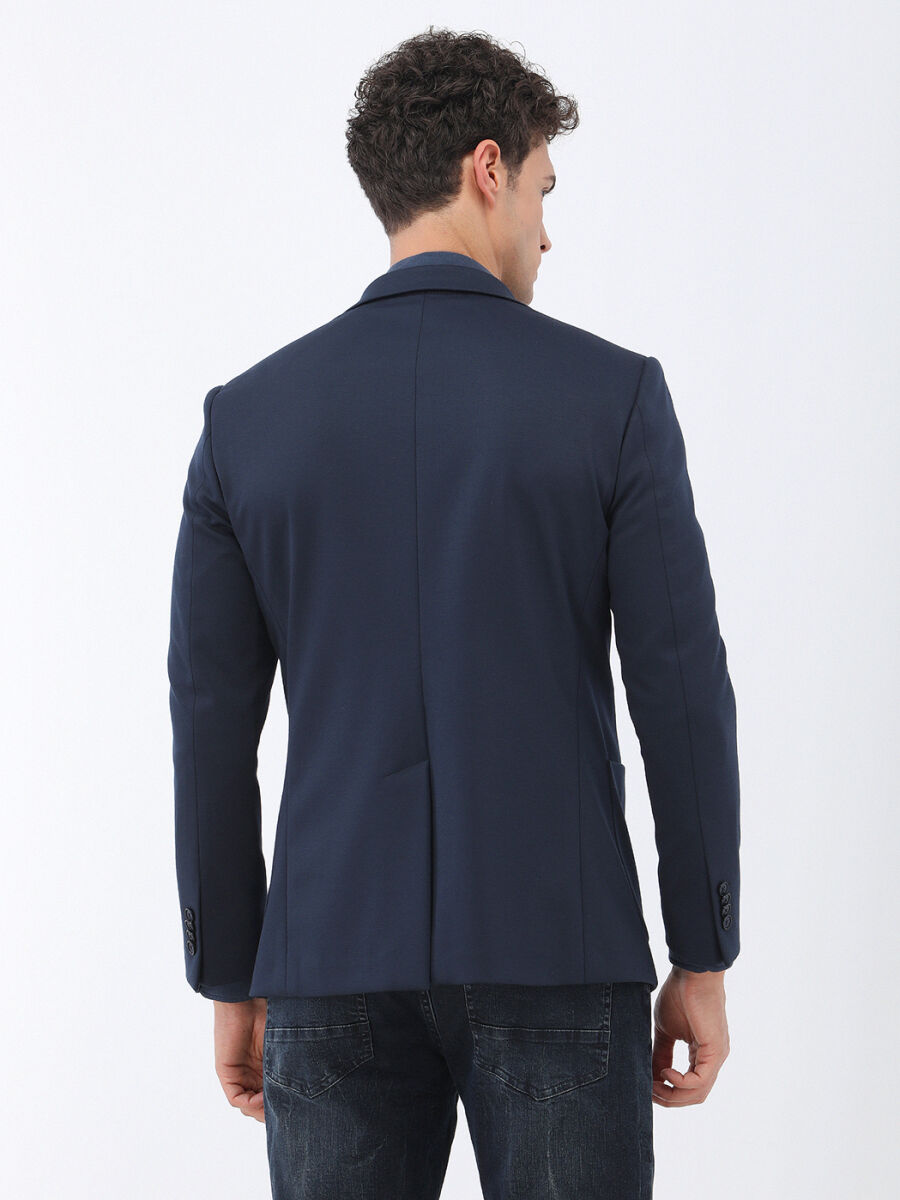 Navy Blue Slim Fit Suit - 3
