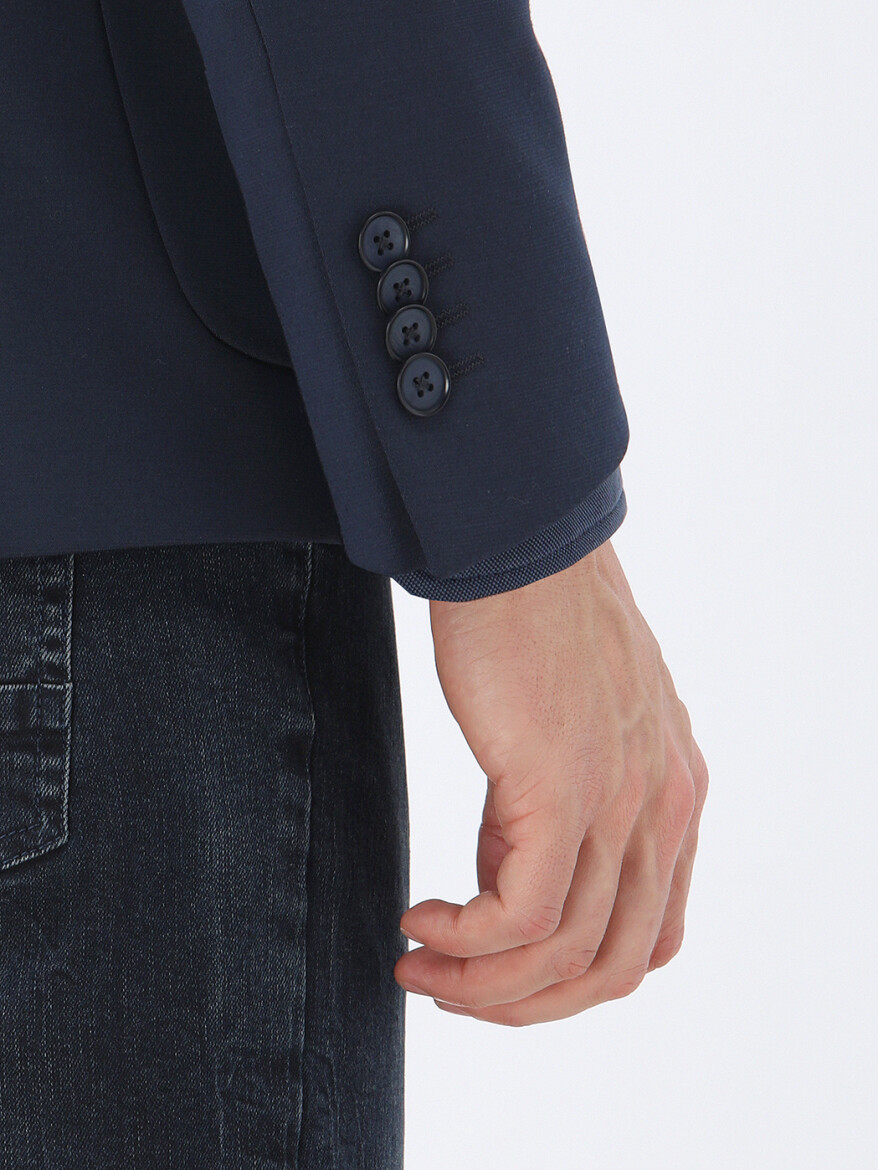 Navy Blue Slim Fit Suit - 4