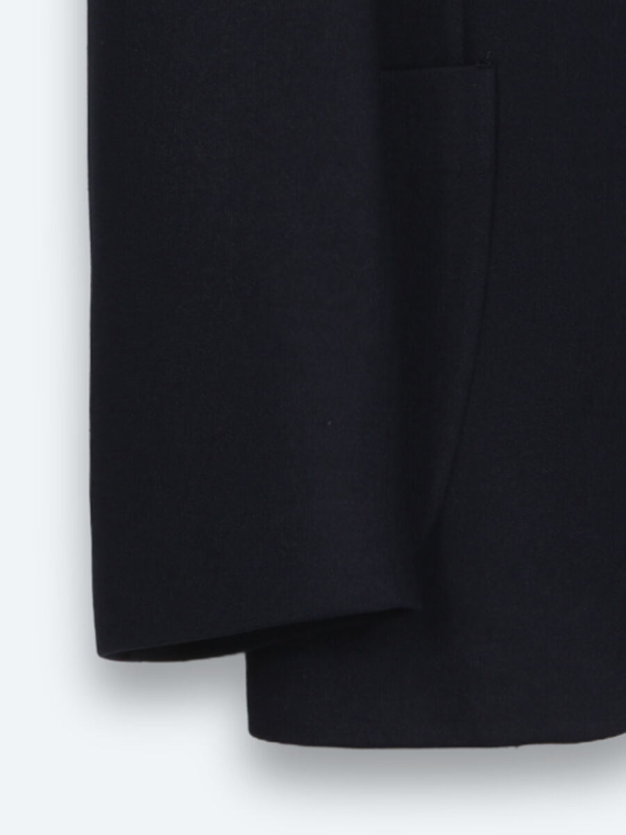 Navy Blue Striped Modern Fit Cotton Blended Suit - 9
