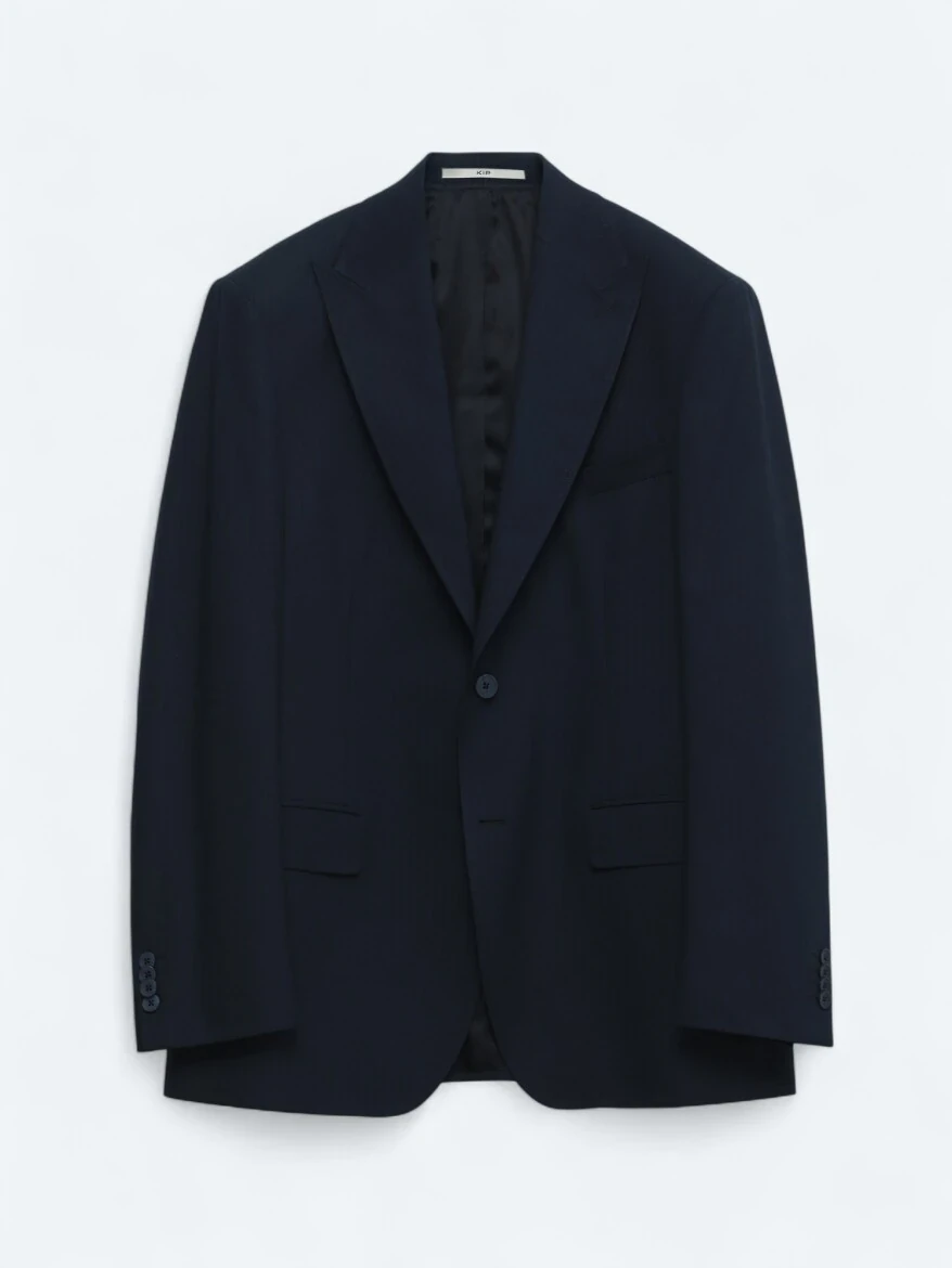 Navy Blue Striped Modern Fit Suit - 6
