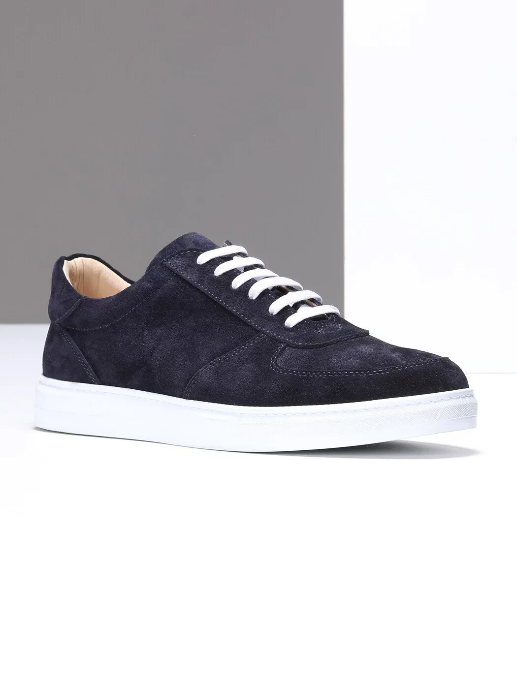 Navy Blue Suede Casual Sneaker - 1