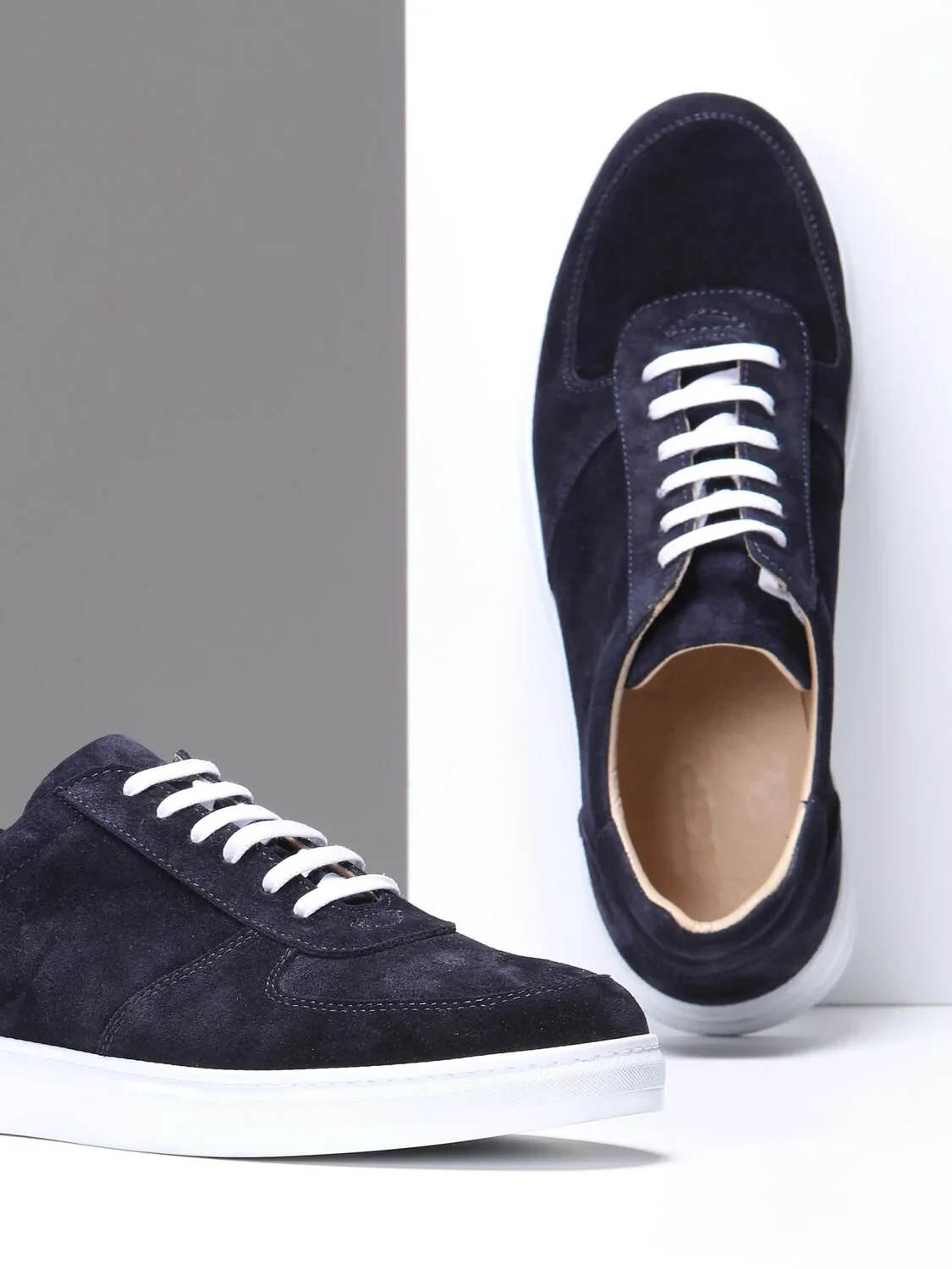 Navy Blue Suede Casual Sneaker - 4