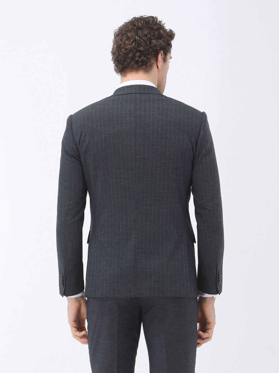 Navy Blue Suit With Waistcoat - 6