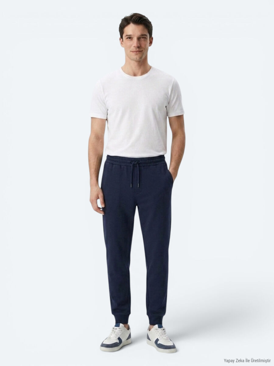Navy Blue Sweat Pants - 1