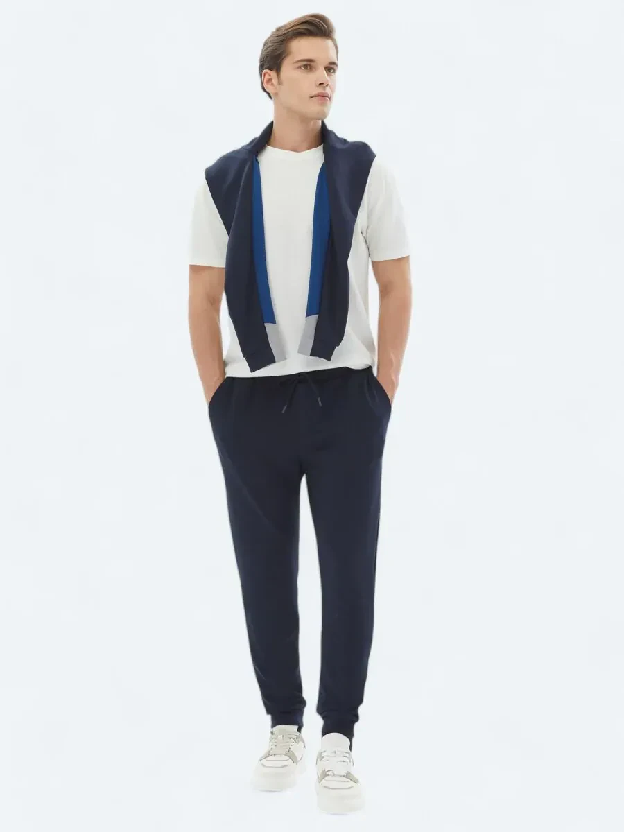 Navy Blue Sweat Pants - 1