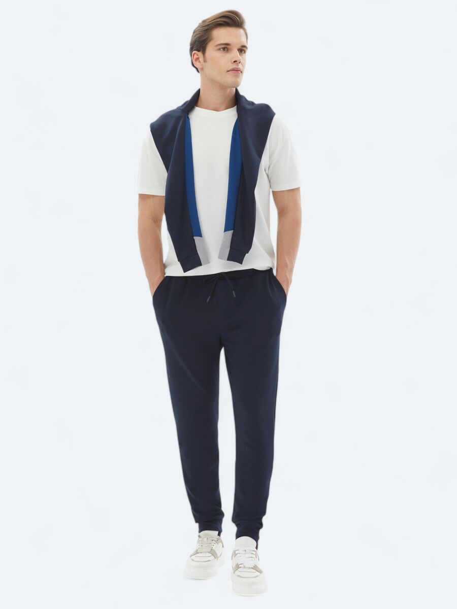 Navy Blue Sweat Pants - 1