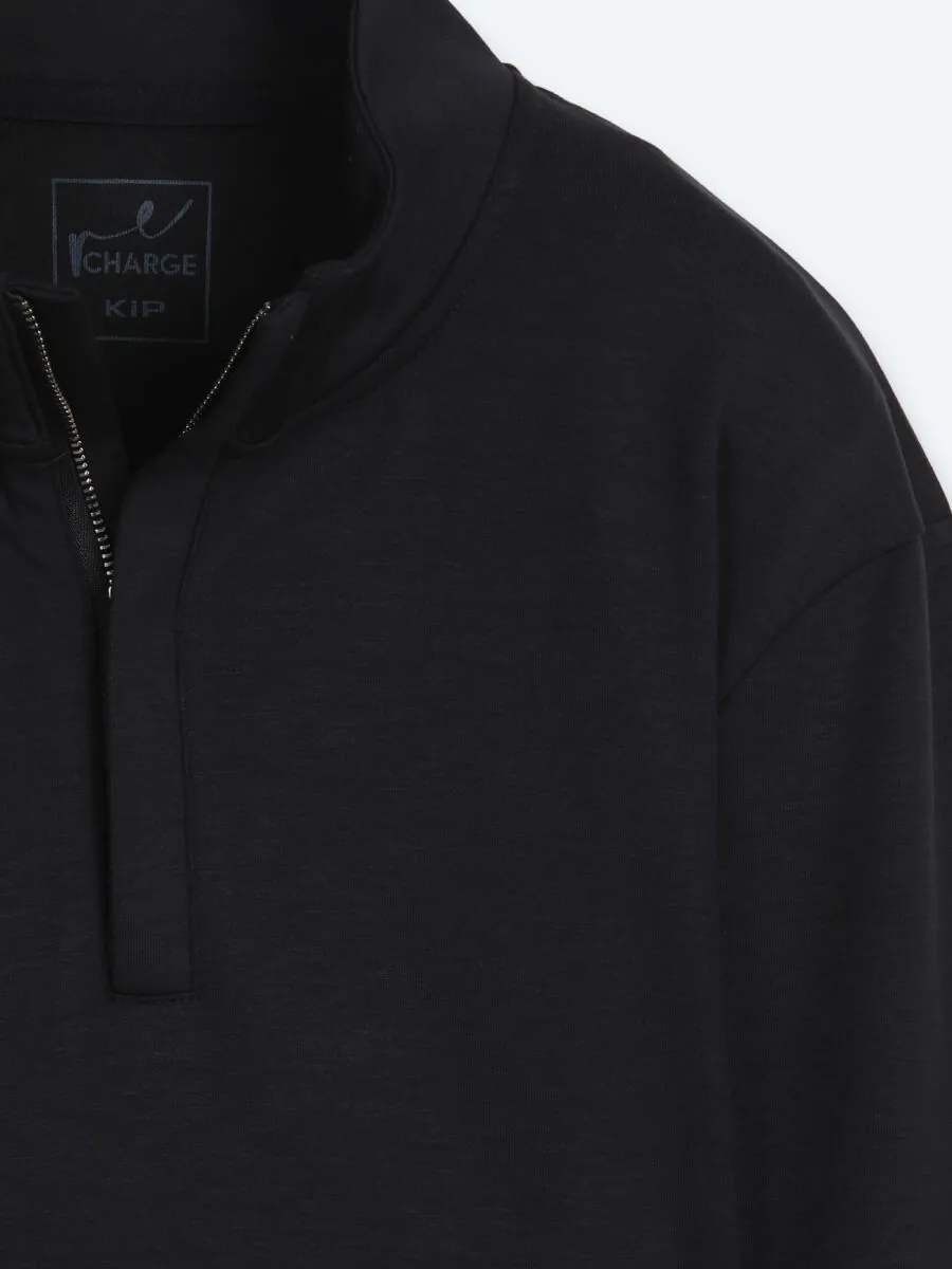 Navy Blue Turtleneck Plain Sweatshirt - 8