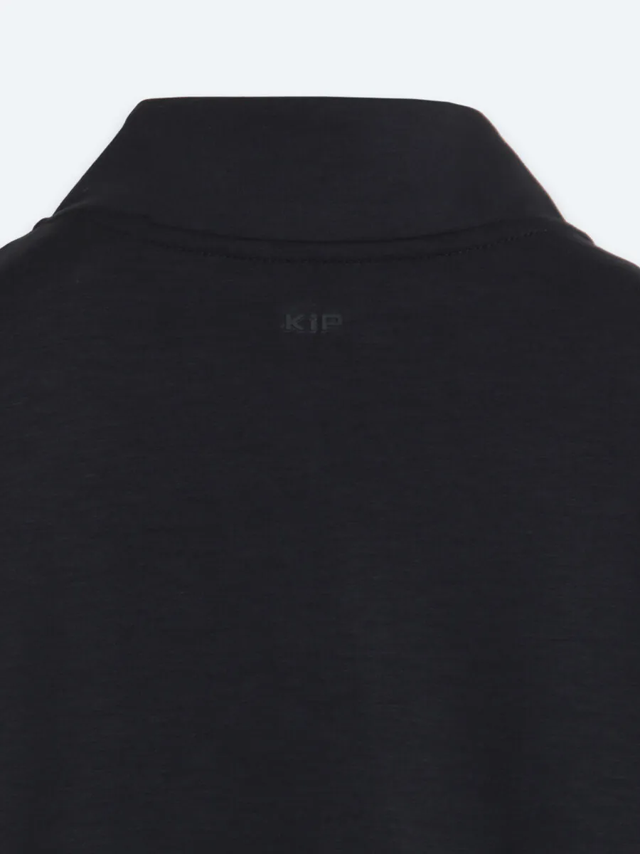 Navy Blue Turtleneck Plain Sweatshirt - 12