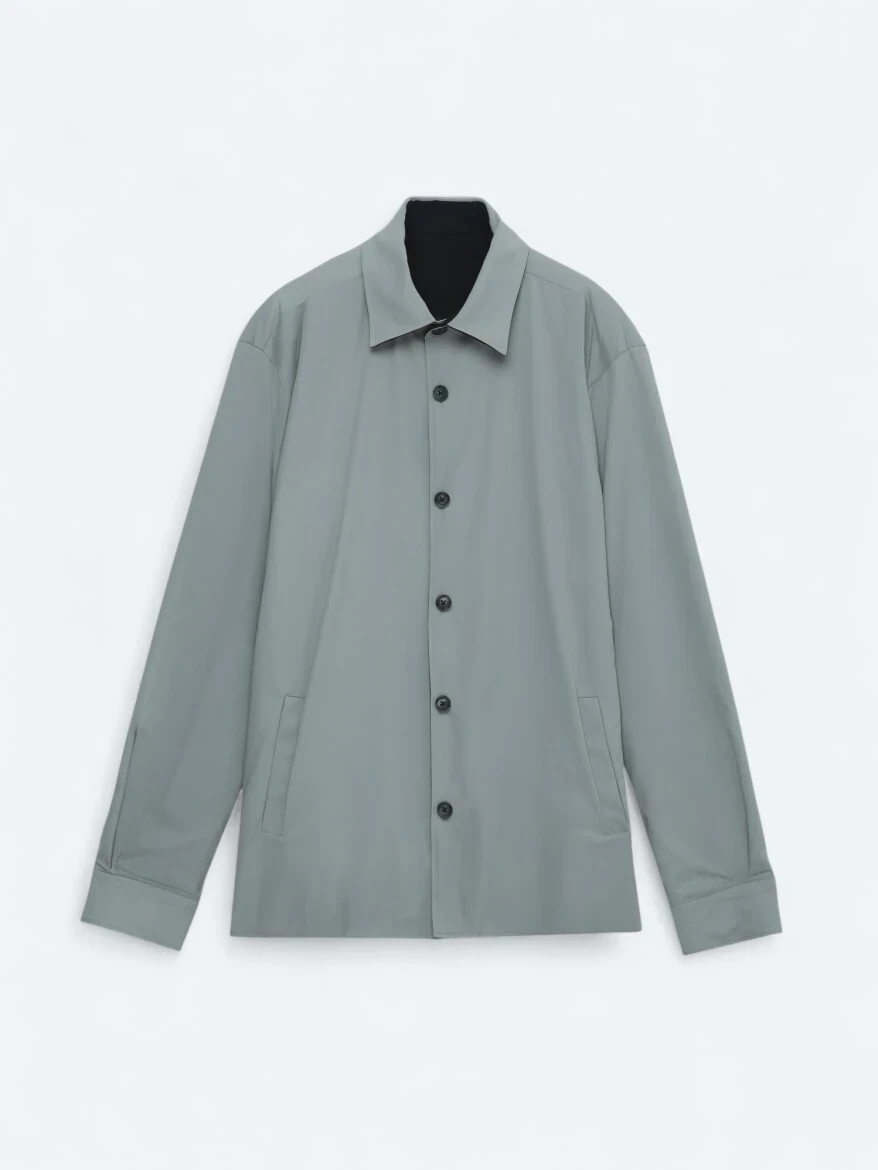 Navy Blue Twoinone Weaving Coat - 2