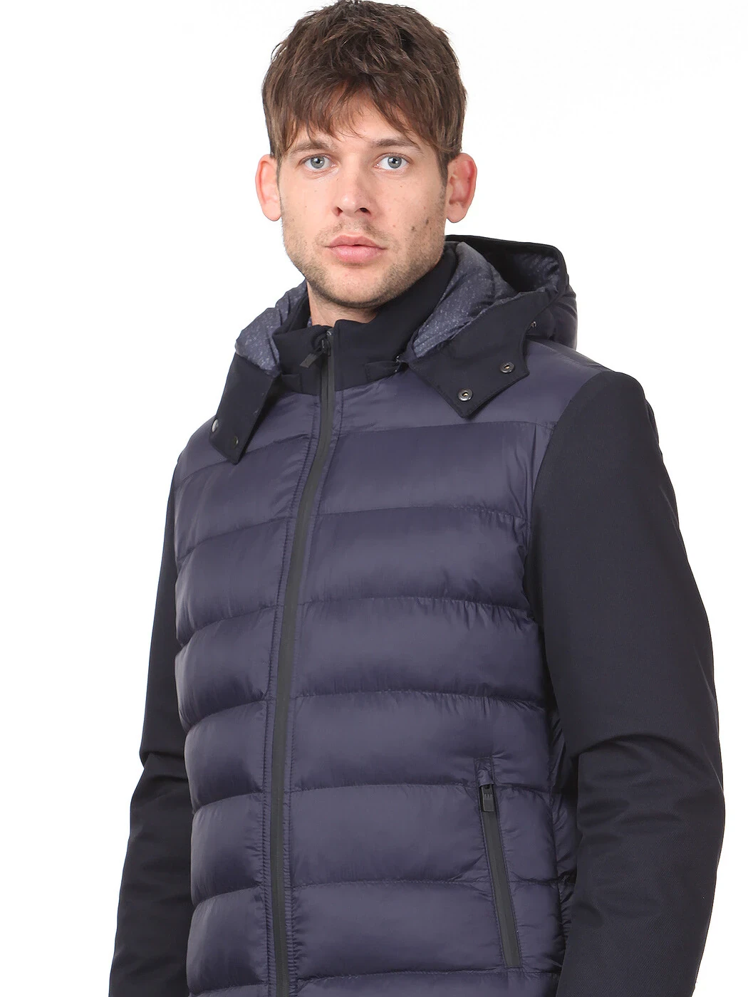 Navy Blue Weaving Coat - 2