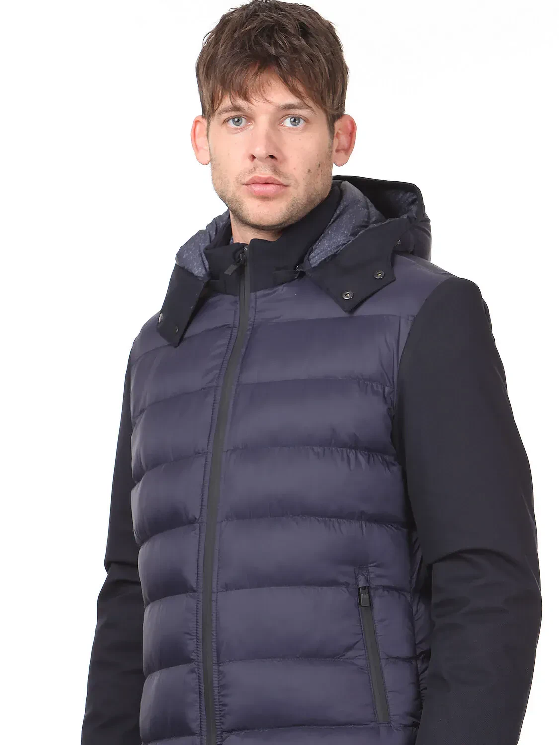 Navy Blue Weaving Coat - 2