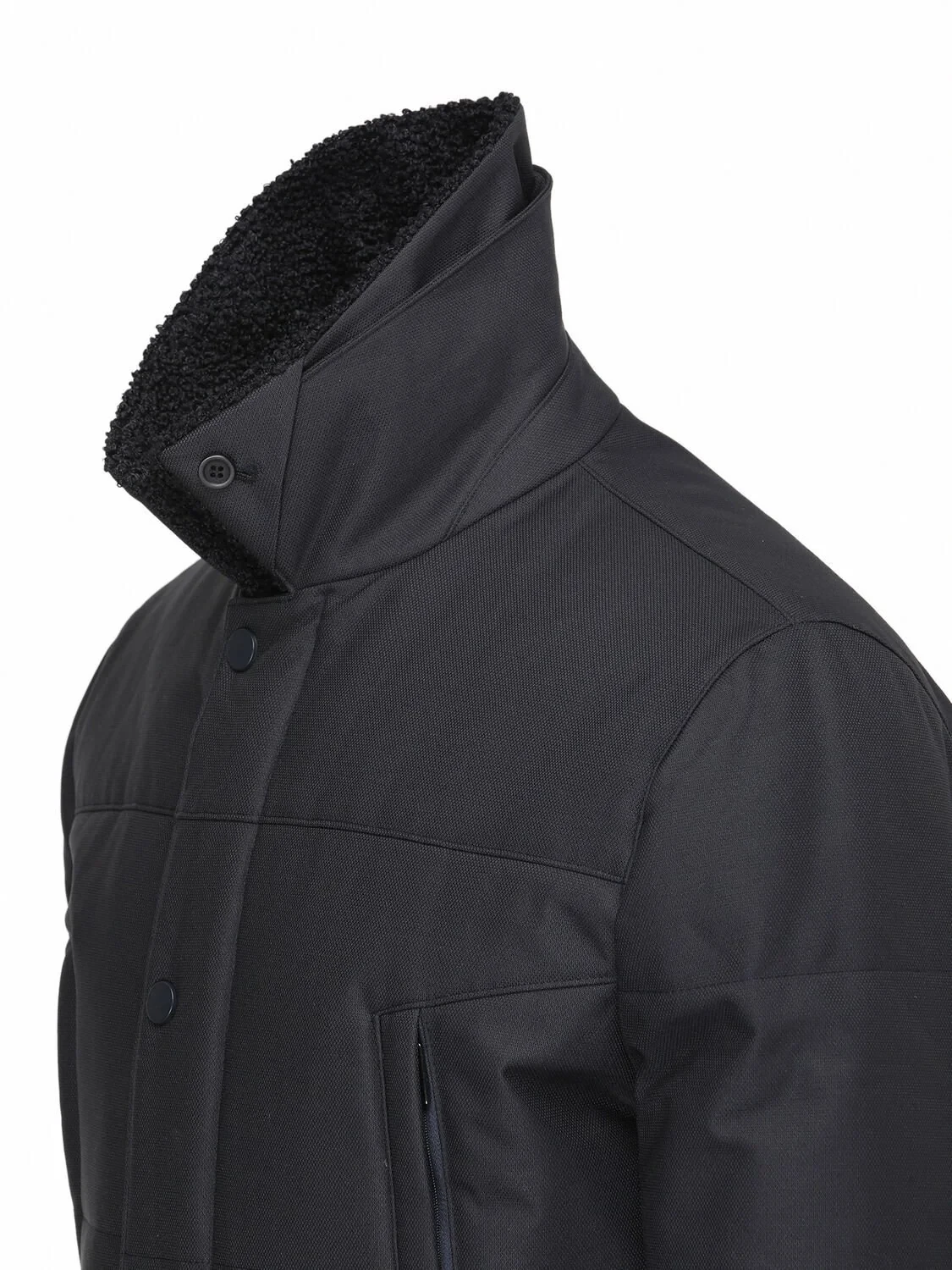 Navy Blue Weaving Coat - 3